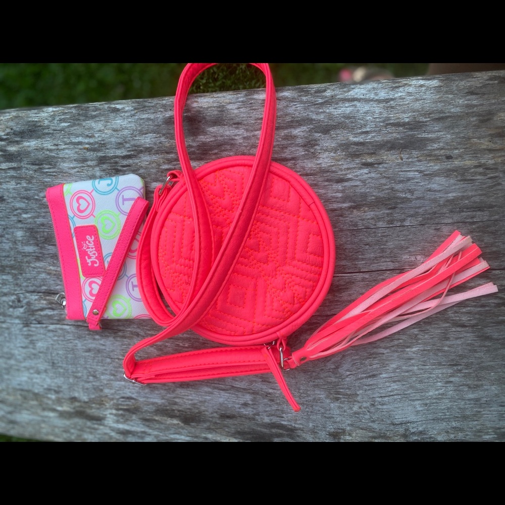 Fabulous pink neon bag and coin purse